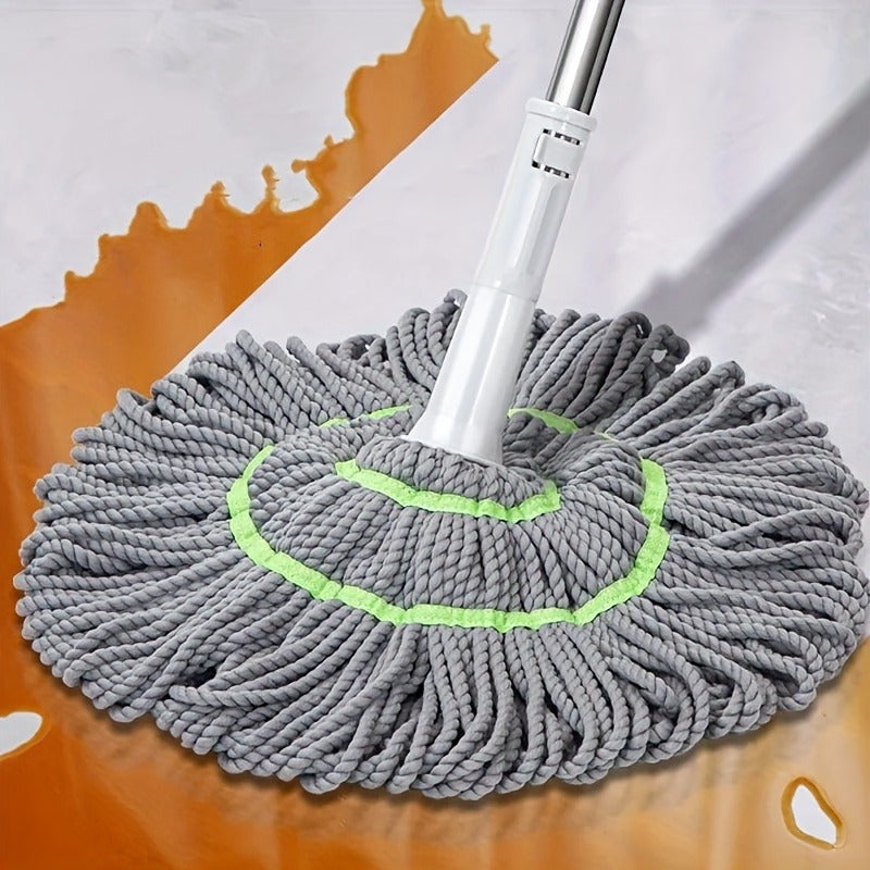 Hands-Free Self-Wringing String Mop for Easy Cleaning - Versatile Wet and Dry Rotary Mop for Living Room, Bedroom, Toilet, Kitchen, and Floor Surfaces