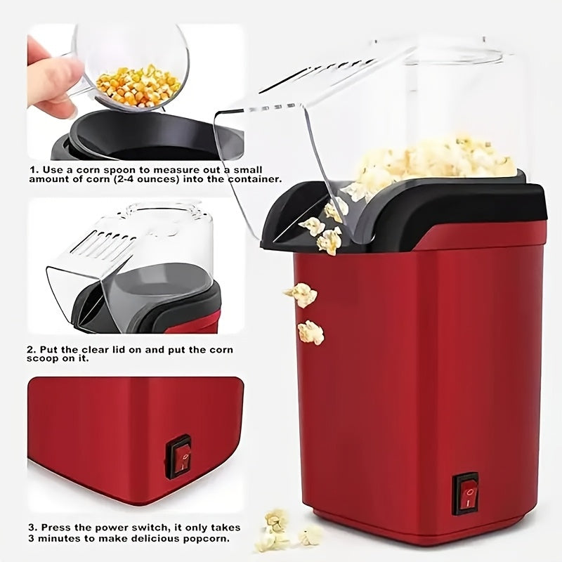 EU Plug in Mini Home Popcorn Machine, Electric Popcorn Machine, Fully Automatic Popcorn Machine