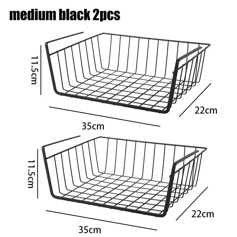 Multi-Functional Hanging Basket – Perforated Storage Rack for Kitchen & Bathroom, Sturdy Iron Bottom, Space-Saving Organizer.