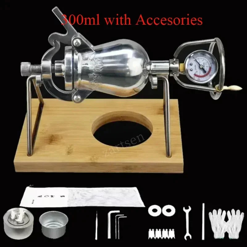 Mini Stainless Steel Popcorn Maker – Hand-Cranked 300ML Old-Fashioned Popcorn Machine for Home.