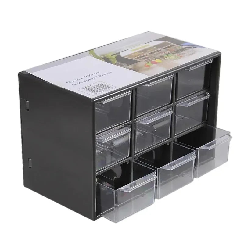 Mini Jewelry & Office Storage Box – Portable Lattice Drawer for Accessories, Sorting Grid Organizer, Random Color.