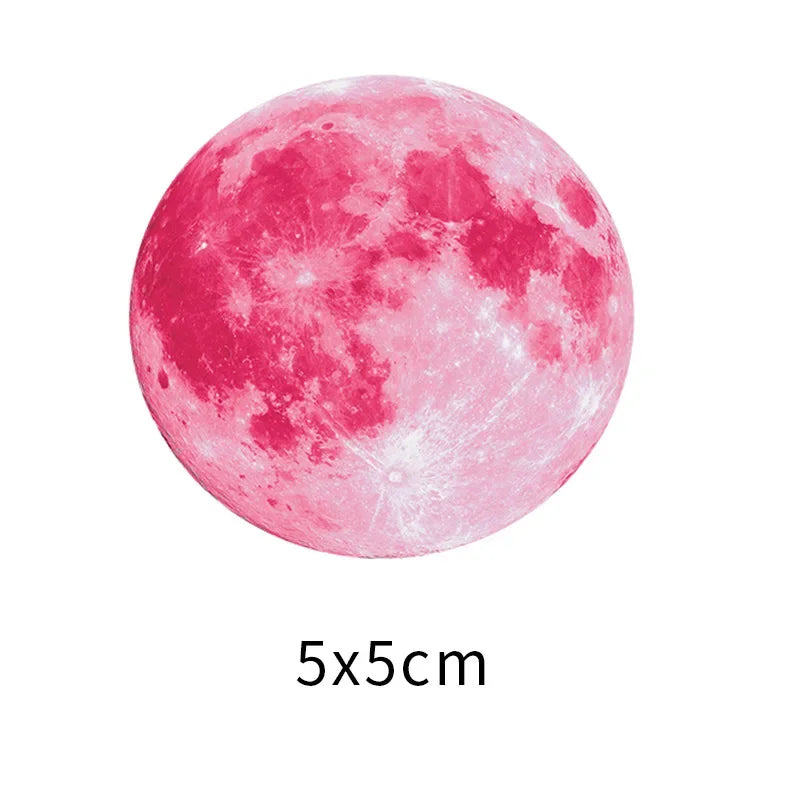 3D Luminous Moon Wall Sticker – Glow-in-the-Dark PVC Decal for Kids’ Room, Aesthetic Home Decor, & Fluorescent Night Light.