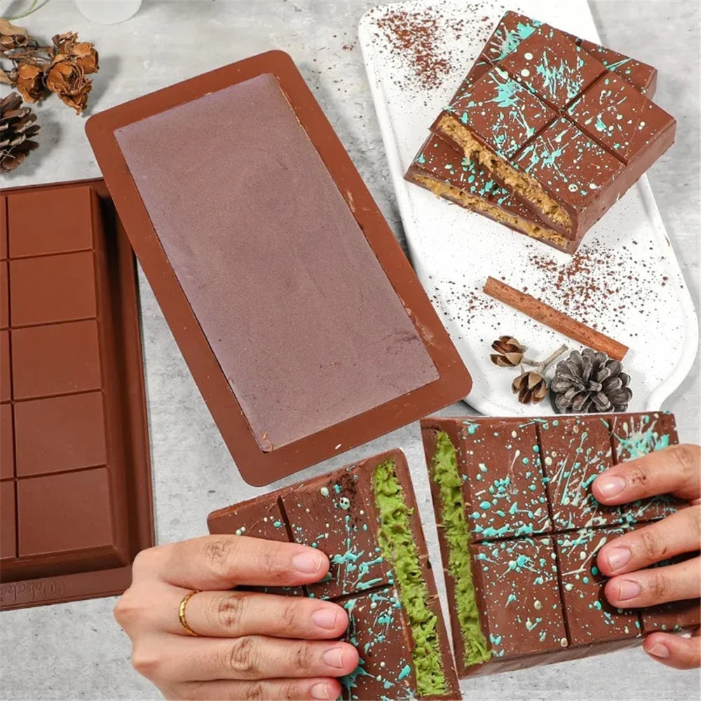 Silicone Break-Apart Chocolate & Candy Mold – 3D DIY Mould for Protein Bars, Biscuits & Cake Decorating.