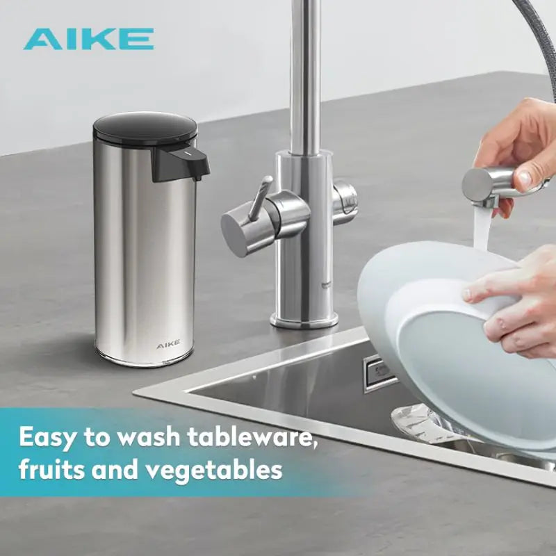 USB Rechargeable Automatic Soap Dispenser – Touchless Stainless Steel Pump for Kitchen & Bathroom Hygiene.