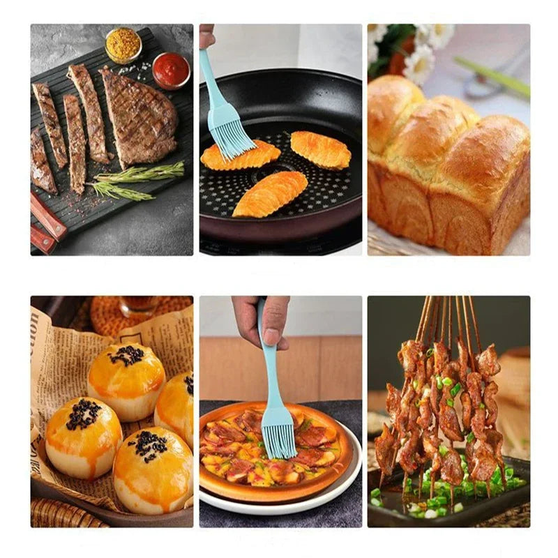 Heat-Resistant Silicone Basting Brush – Perfect for BBQ, Baking, Butter, and Marinades, Easy to Clean Kitchen Tool.