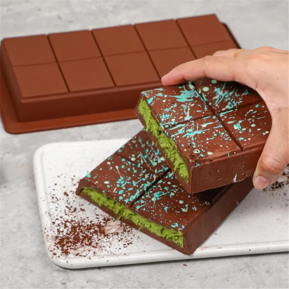 Silicone Break-Apart Chocolate & Candy Mold – 3D DIY Mould for Protein Bars, Biscuits & Cake Decorating.