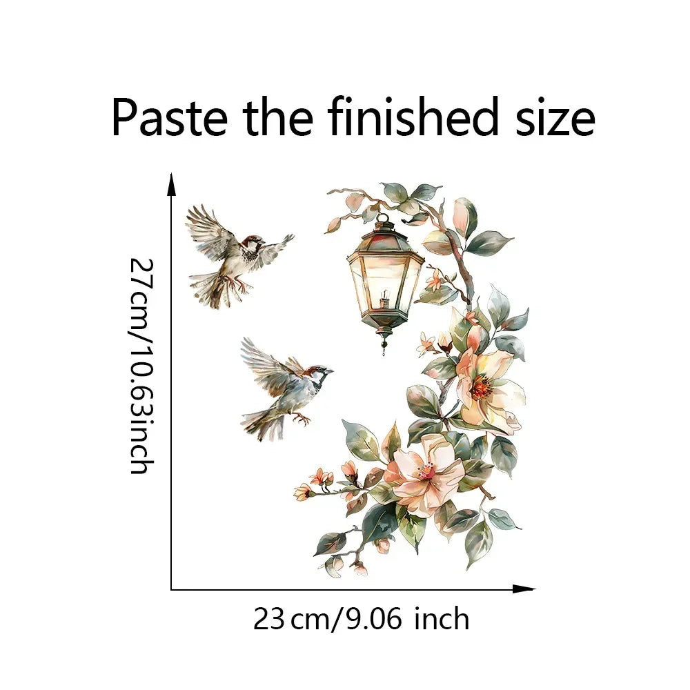 Flower Vinyl Tile Child Wall Stickers for Girl Room Decor Furniture Sticker Adhesive Wallpaper Wall Decor Bedroom Accessories