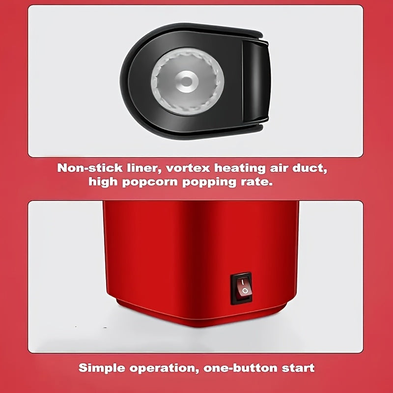 EU Plug in Mini Home Popcorn Machine, Electric Popcorn Machine, Fully Automatic Popcorn Machine