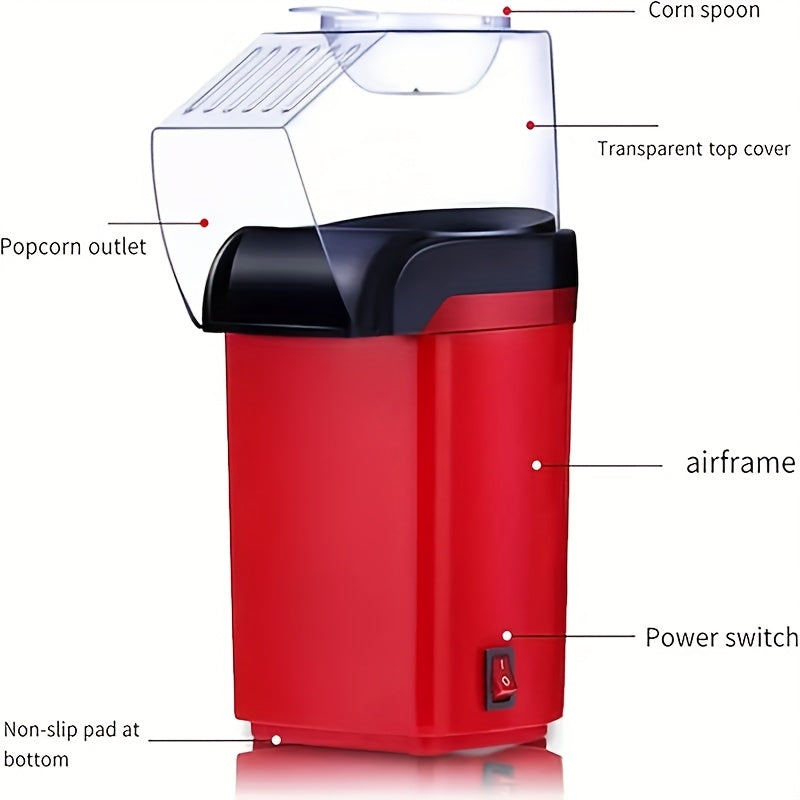 EU Plug in Mini Home Popcorn Machine, Electric Popcorn Machine, Fully Automatic Popcorn Machine