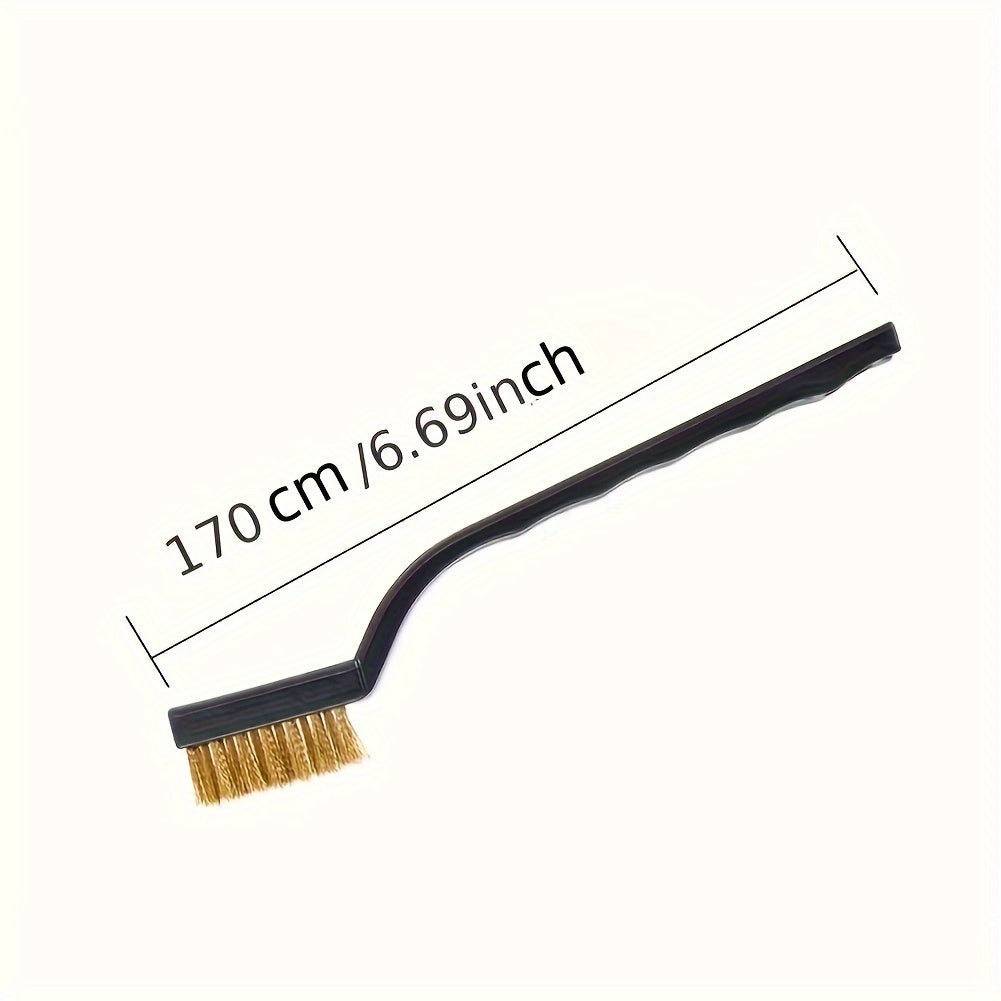 3pcs/set, Mini Stainless Steel Rust Brush Brass Cleaning Polishing Detail Metal Brush Wire Brush Cleaning Tool