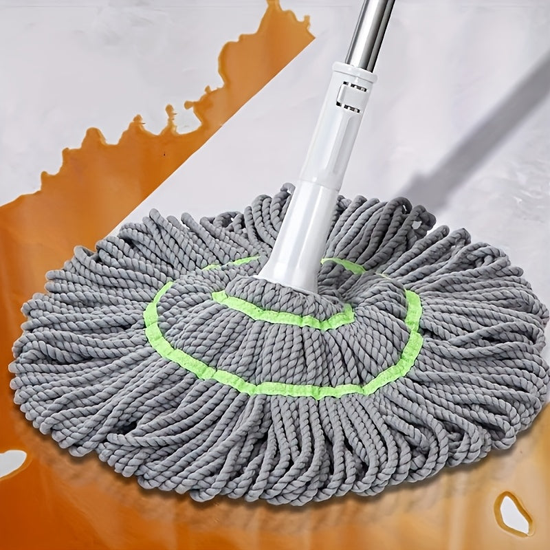 Hands-Free Self-Wringing String Mop for Easy Cleaning - Versatile Wet and Dry Rotary Mop for Living Room, Bedroom, Toilet, Kitchen, and Floor Surfaces