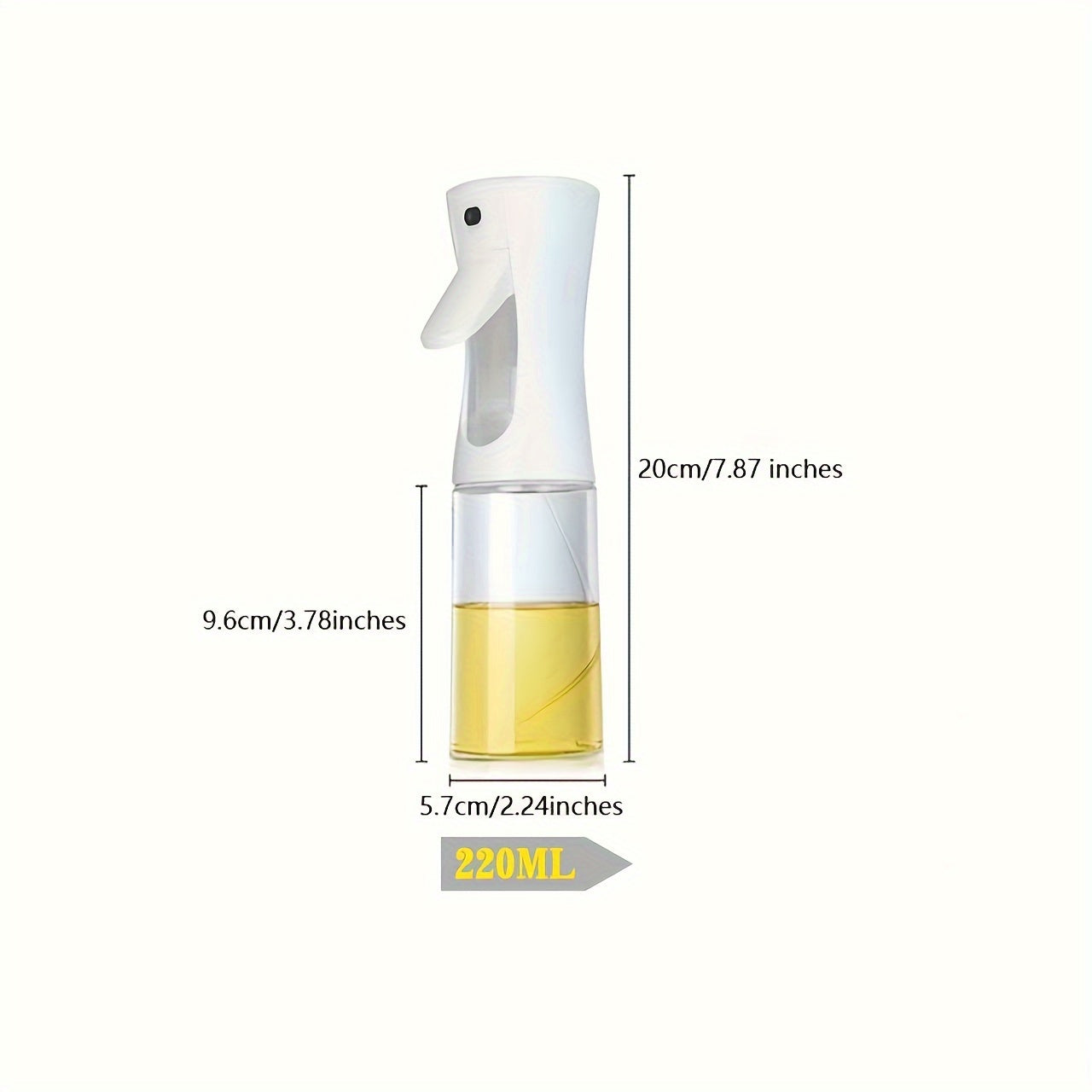 1pc 220ml/320ml Olive Oil Sprayer Bottle Kitchen High-pressure Sprayer Bottle Leak-proof BBQ Air Fryer Sprayer Oil Camping Cookware Tool